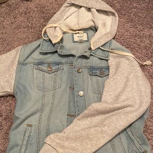 Hooded Denim Jacket size US SMALL